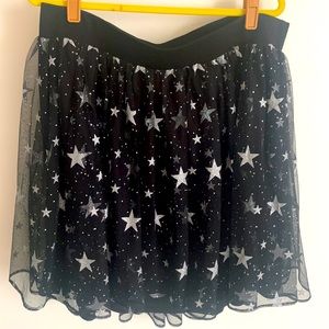 Torrid Women’s Plus Tulle Metallic Stars Skirt NWT